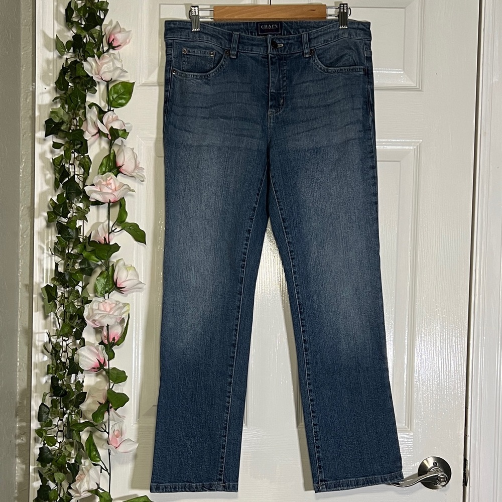 👖Chaps Women’s Straight Fit Blue Jeans